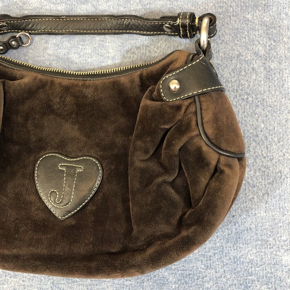 Vtg Brown Juicy Couture Purse Handbag Bag Velour Terry Cloth Juicy City Girl Y2K - Picture 9 of 10